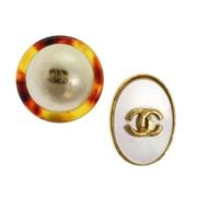 Pre-owned Metal chanel-jewelry Chanel Vintage , White , Dames