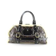 Bruine Stoffen LV Tas Louis Vuitton Vintage , Brown , Dames