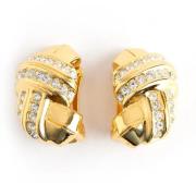 Pre-owned Metal earrings Dior Vintage , Yellow , Dames