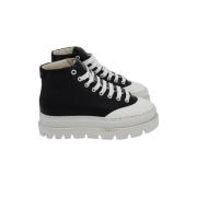 Pre-owned Leather sneakers Maison Margiela Pre-owned , Black , Dames
