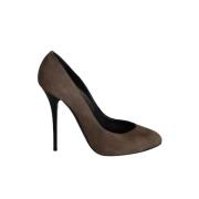 Pre-owned Suede heels Giuseppe Zanotti Pre-owned , Brown , Dames