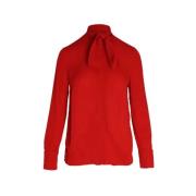 Pre-owned Silk tops Valentino Vintage , Red , Dames
