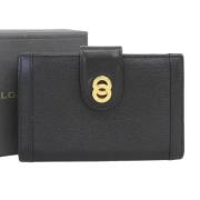 Pre-owned Leather wallets Bvlgari Vintage , Black , Dames