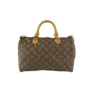 Tweedehands Monogram Speedy 30 Handtas Louis Vuitton Vintage , Brown ,...