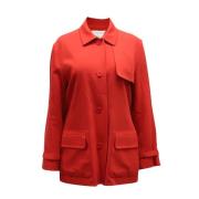 Pre-owned Wool outerwear Saint Laurent Vintage , Red , Dames