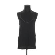 Tweedehands Zwarte Katoenen Top Saint Laurent Vintage , Black , Dames