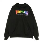 Rainbow Mag Hoodie Thrasher , Black , Heren