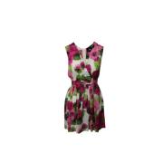 Pre-owned Silk dresses Dolce & Gabbana Pre-owned , Pink , Dames
