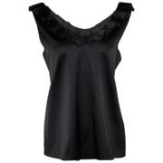 Pre-owned Satin tops Moschino Pre-Owned , Black , Dames