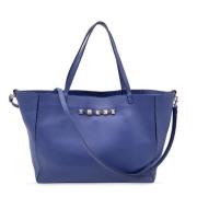 Pre-owned Leather shoulder-bags Valentino Vintage , Blue , Dames