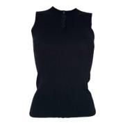 Pre-owned Cotton tops Chanel Vintage , Black , Dames