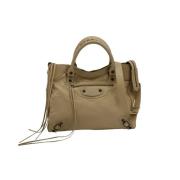 Pre-owned Leather handbags Balenciaga Vintage , Beige , Dames