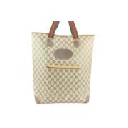 Italiaanse Coated Canvas Tassen Gucci Vintage , Brown , Dames