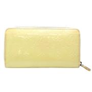 Pre-owned Leather wallets Louis Vuitton Vintage , Yellow , Dames