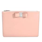 Pre-owned Leather clutches Salvatore Ferragamo Pre-owned , Pink , Dame...