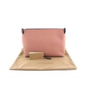 Pre-owned Leather clutches Burberry Vintage , Pink , Dames