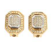 Pre-owned Metal earrings Dior Vintage , Yellow , Dames