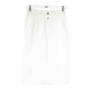 Pre-owned Cotton bottoms Dior Vintage , White , Dames