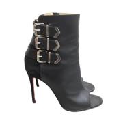 Pre-owned Leather boots Christian Louboutin Pre-owned , Black , Dames