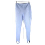 Pre-owned Polyester bottoms Mugler Pre-owned , Blue , Dames