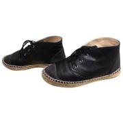 Pre-owned Leather espadrilles Chanel Vintage , Black , Dames