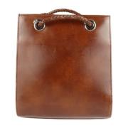 Pre-owned Leather backpacks Cartier Vintage , Brown , Dames