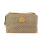 Gecoate Canvas Gucci Tassen Gucci Vintage , Beige , Dames