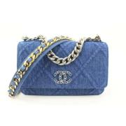 Vintage Schoudertas Chanel Vintage , Blue , Dames