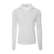 ICecotton Slim Fit L/S Polo met knoppen Zanone , White , Heren