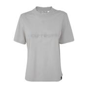 Stoere Distressed Dry Jersey T-Shirt Courrèges , Gray , Dames