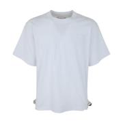 Nylon Twill AND Cotton Jersey T-Shirt Sacai , White , Heren