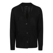 VR3 Nero Cardigan Fabiana Filippi , Black , Dames