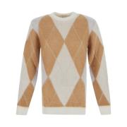 Round-neck Knitwear Family First , Beige , Heren