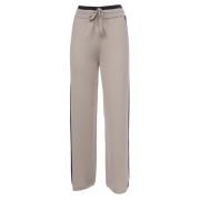 Cashmere broek met trekkoord in de taille Le Tricot Perugia , Beige , ...