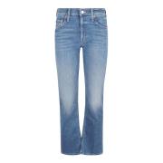 Hoge taille rechte pijp denim jeans Mother , Blue , Dames