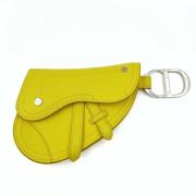 Pre-owned Leather key-holders Dior Vintage , Yellow , Dames