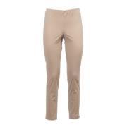 Katoenen broek met elastische taille Le Tricot Perugia , Beige , Dames