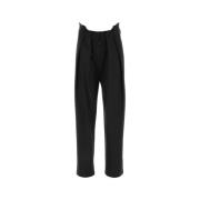 Wide Trousers Off White , Black , Dames