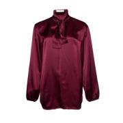 Pre-owned Silk tops Celine Vintage , Red , Dames