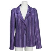 Tijdloze Vintage Katoenen Jas Chanel Vintage , Purple , Dames