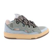 Iconische Crub Suède en Leren Sneakers Lanvin , Blue , Dames