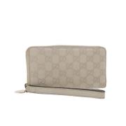 Pre-owned Canvas wallets Gucci Vintage , White , Dames