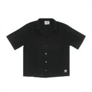 Relaxed Fit Zwart Streetwear T-Shirt Adidas , Black , Dames