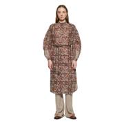 Bloemenprint jurk Antik Batik , Brown , Dames