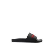 Pool rubberen slides Balenciaga , Black , Heren