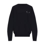 Sweater with logo Balenciaga , Black , Heren