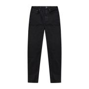 Zwarte Straight Leg Jeans Balenciaga , Black , Heren