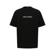 Vintage Jersey T-Shirt Balenciaga , Black , Heren