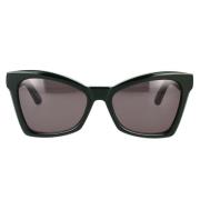 Dames Cat-Eye Zonnebril met Scherpe Hoeken Balenciaga , Green , Dames