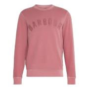 Gewassen Prep Logo Sweatshirt Barbour , Pink , Heren